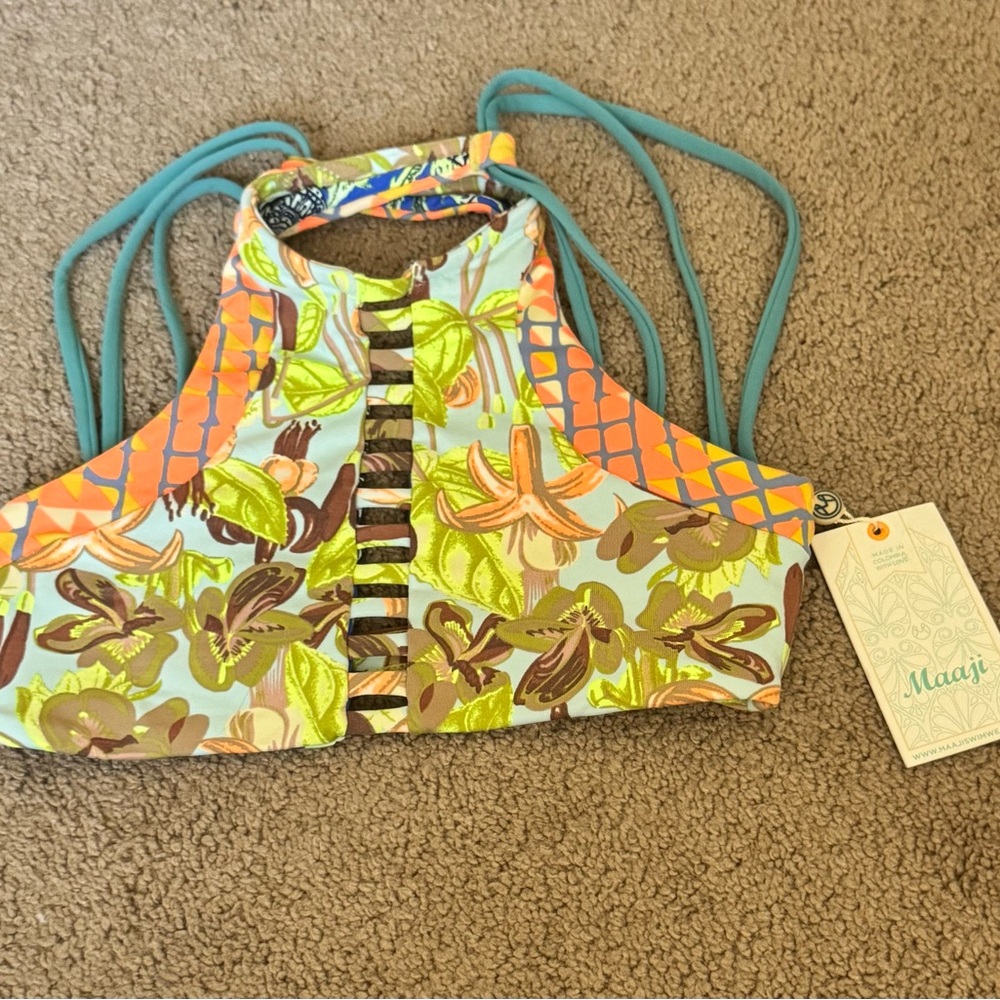 Maaji Multicolor Floral Bikini Top